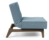 Splitback Oak Lounge Chair, Smoked Oak, Mixed Dance/Light Blue