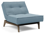 Splitback Oak Lounge Chair, Smoked Oak, Mixed Dance/Light Blue