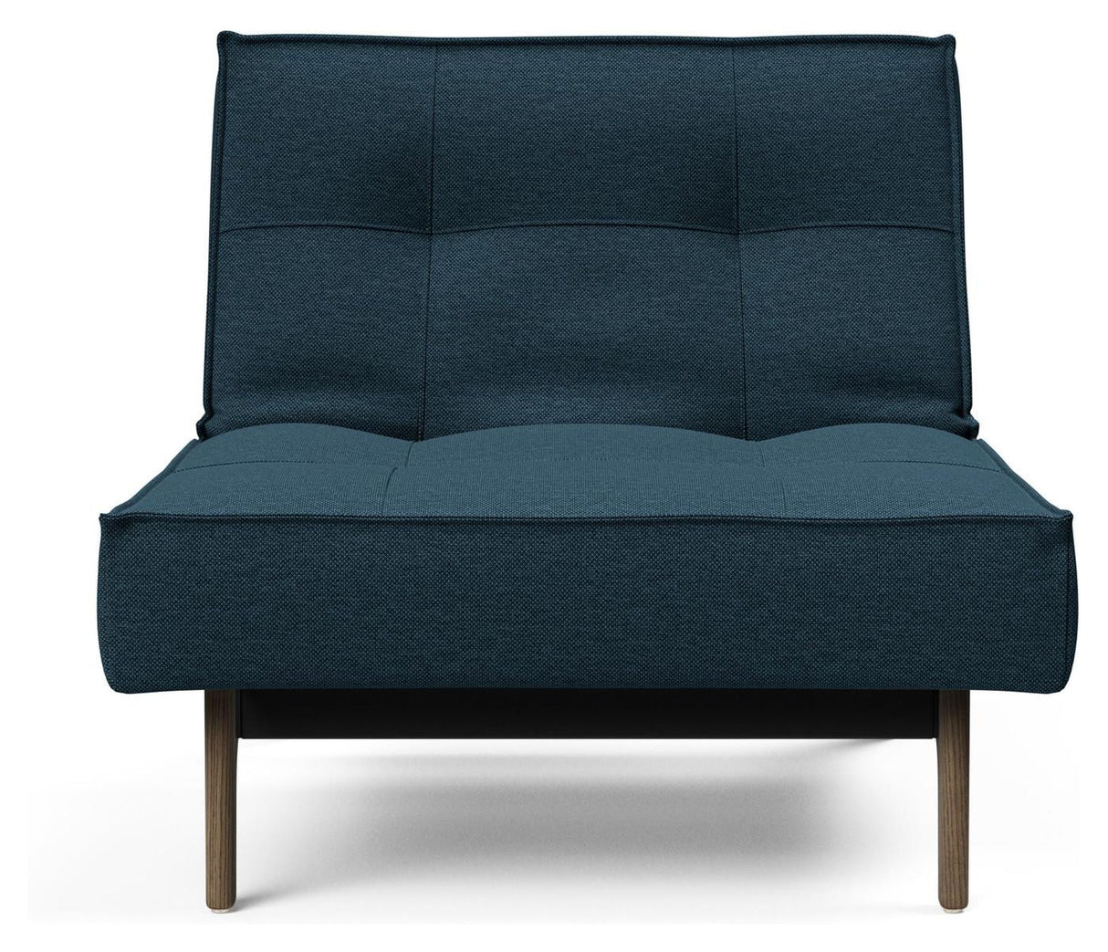 Splitback Oak Lounge Chair, Smoked Oak, Argus/Navy Blue