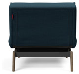 Splitback Oak Lounge Chair, Smoked Oak, Argus/Navy Blue