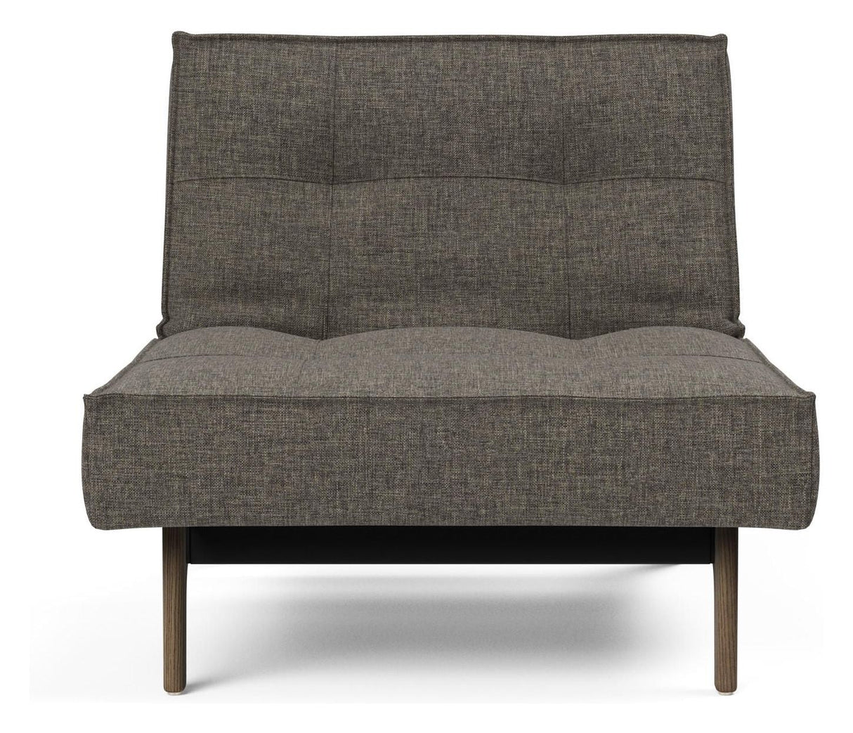 Splitback Oak Lounge Chair, Smoked Oak, Flashtex, Dark Gray