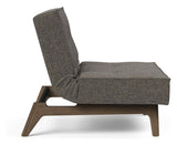 Splitback Oak Lounge Chair, Smoked Oak, Flashtex, Dark Gray