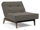 Splitback Oak Lounge Chair, Smoked Oak, Flashtex, Dark Gray