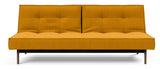 Splitback Oak Sofa Bed, Smoked Oak, Burned Curry