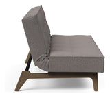 Splitback Oak Sofa Bed, Smoked Oak, Mixed Dance/Gray