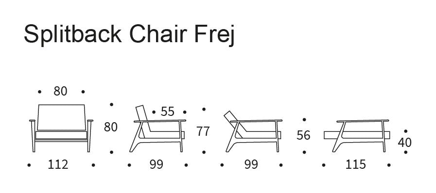 Splitback Frej Lounge Chair, Smoked Oak, Burned Curry