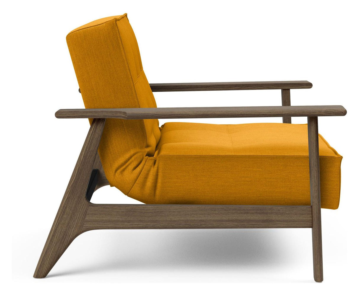 Splitback Frej Lounge Chair, Smoked Oak, Burned Curry