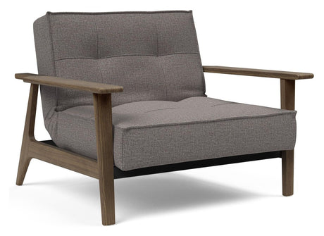 Splitback Frej Lounge Chair, Smoked Oak, Mixed Dance/Gray