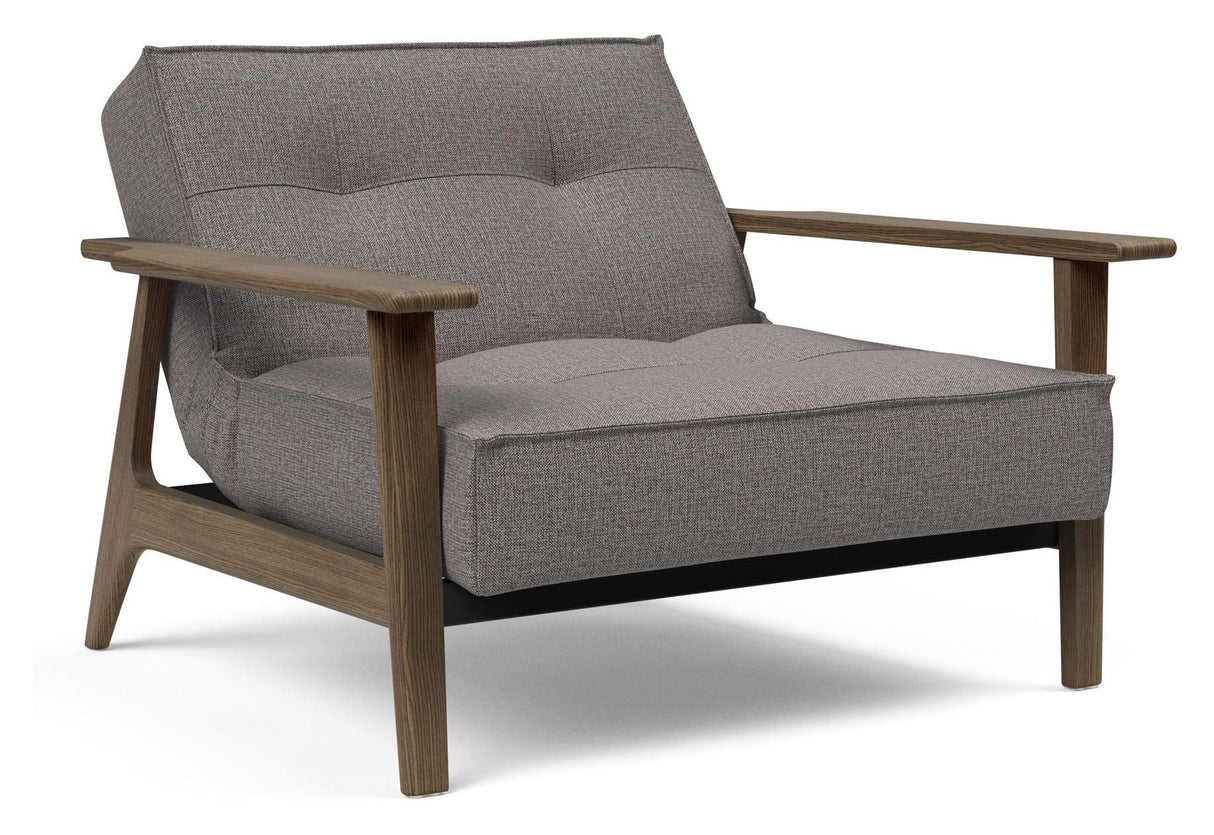 Splitback Frej Lounge Chair, Smoked Oak, Mixed Dance/Gray