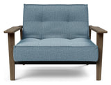 Splitback Frej Lounge Chair, Smoked Oak, Mixed Dance/Light Blue