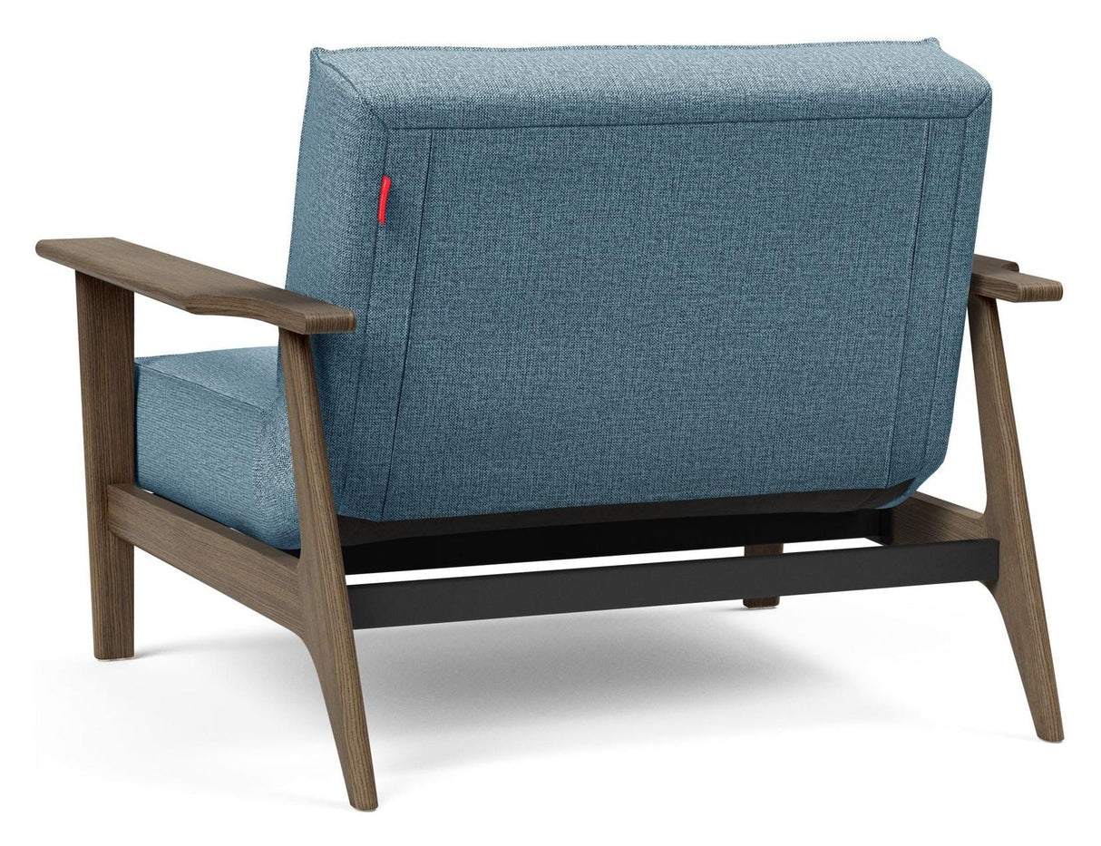 Splitback Frej Lounge Chair, Smoked Oak, Mixed Dance/Light Blue