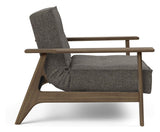 Splitback Frej Lounge Chair, Smoked Oak, Flashtex, Dark Gray