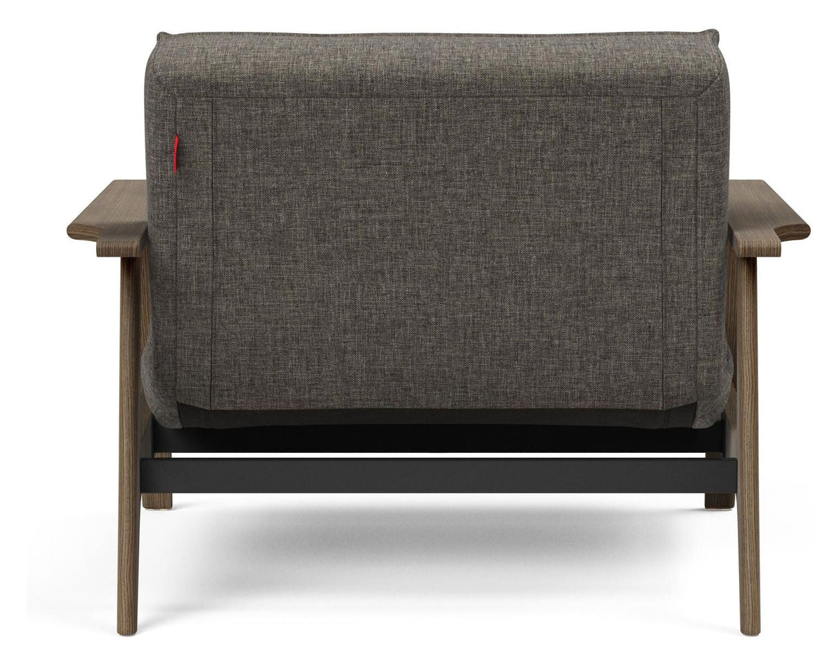 Splitback Frej Lounge Chair, Smoked Oak, Flashtex, Dark Gray