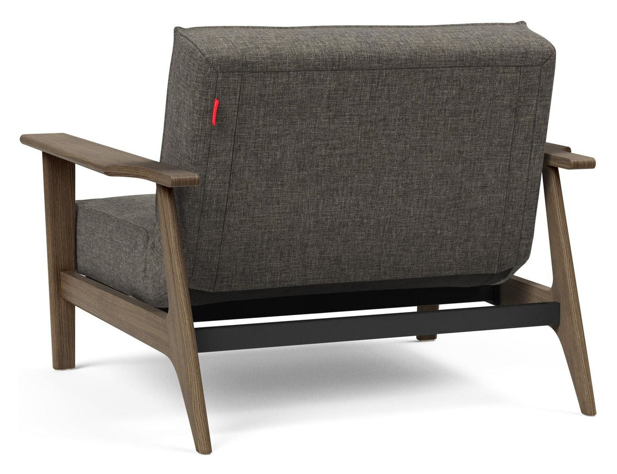 Splitback Frej Lounge Chair, Smoked Oak, Flashtex, Dark Gray