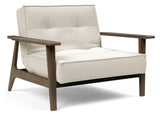 Splitback Frej Lounge Chair, Smoked Oak, Offwhite Bouclé