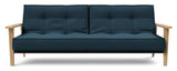 Splitback Frej Sofa Bed, Oak, Argus/Navy Blue