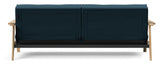 Splitback Frej Sofa Bed, Oak, Argus/Navy Blue