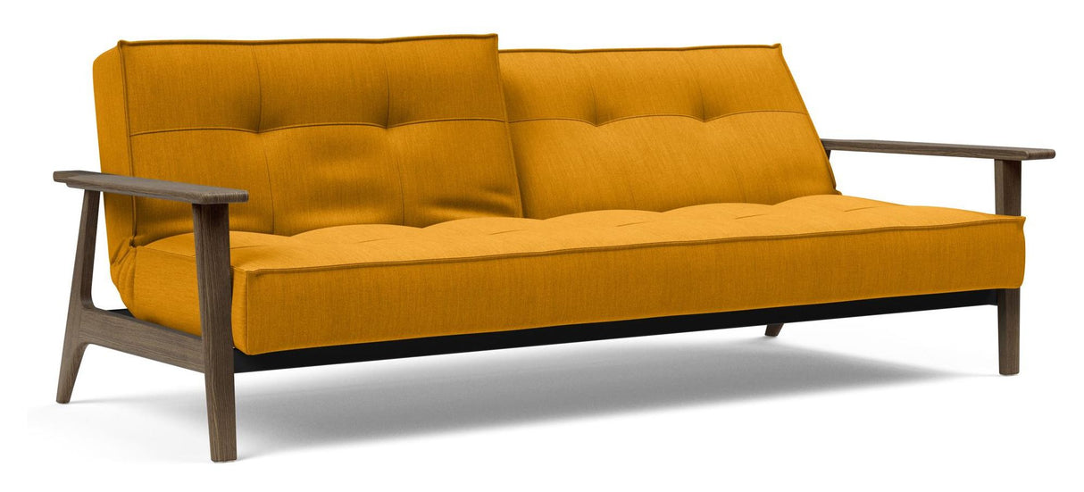 Splitback Frej Sofa Bed, Smoked Oak, Burned Curry