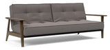 Splitback Frej Sofa Bed, Smoked Oak, Mixed Dance/Gray