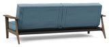 Splitback Frej Sofa Bed, Smoked Oak, Mixed Dance/Light Blue