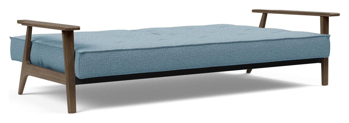 Splitback Frej Sofa Bed, Smoked Oak, Mixed Dance/Light Blue