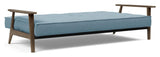 Splitback Frej Sofa Bed, Smoked Oak, Mixed Dance/Light Blue