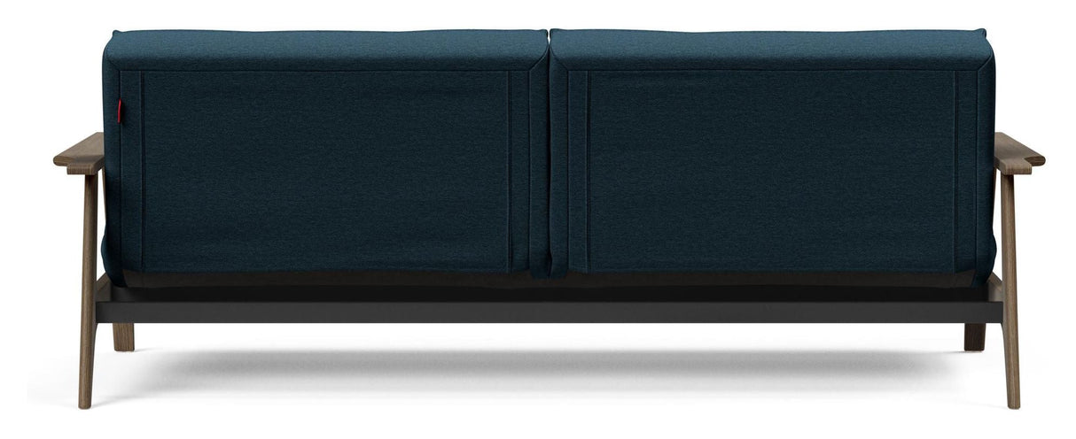 Splitback Frej Sofa Bed, Smoked Oak, Argus/Navy Blue