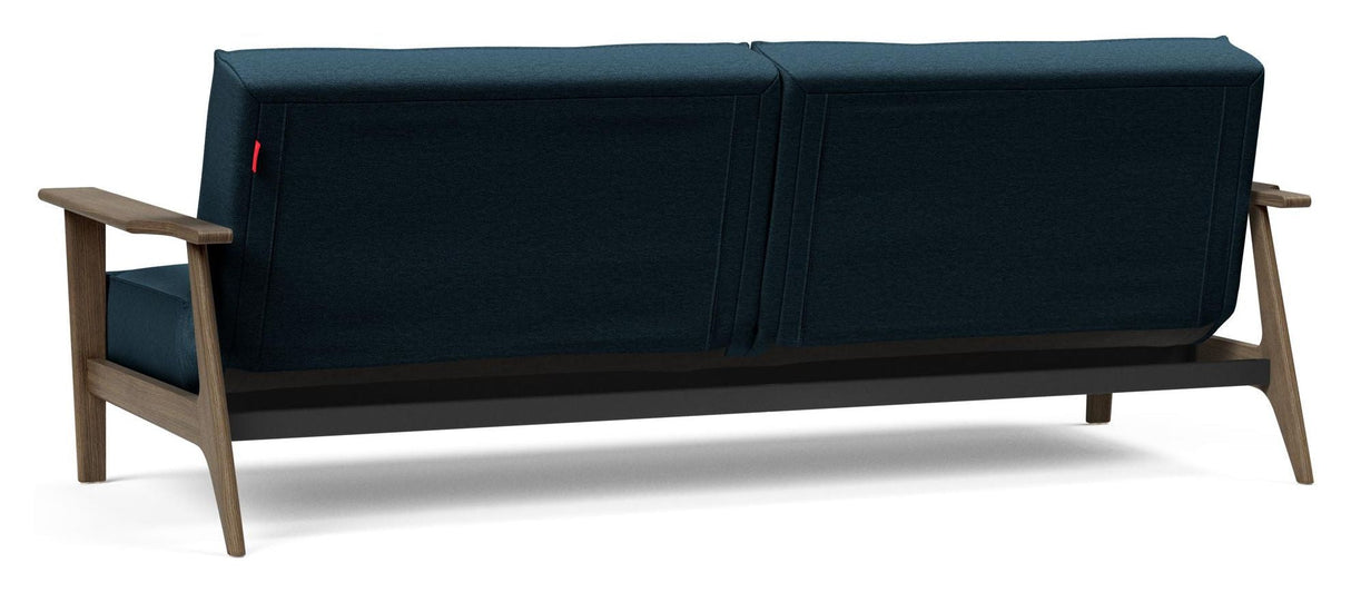 Splitback Frej Sofa Bed, Smoked Oak, Argus/Navy Blue