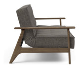 Splitback Frej Sofa bed, Smoked oak, Flashtex, Dark gray