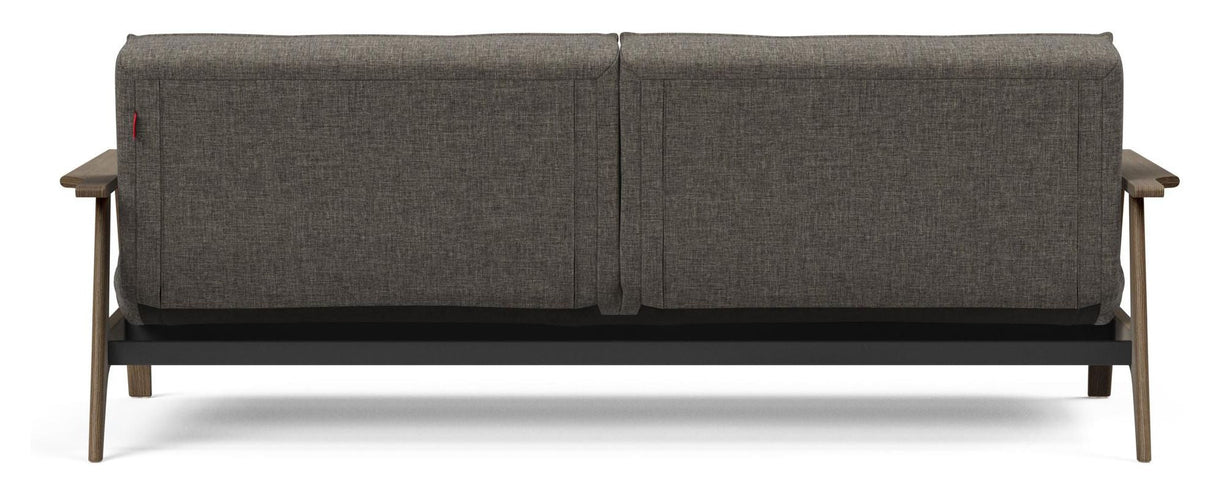 Splitback Frej Sofa bed, Smoked oak, Flashtex, Dark gray