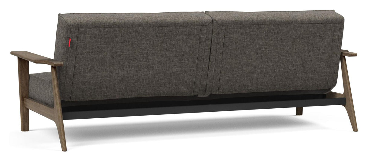 Splitback Frej Sofa bed, Smoked oak, Flashtex, Dark gray