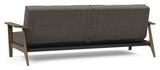 Splitback Frej Sofa bed, Smoked oak, Flashtex, Dark gray