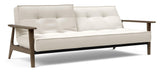 Splitback Frej Sofa bed, Smoked oak, Off-white Bouclé