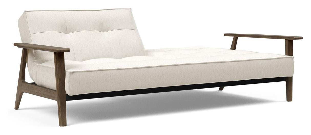 Splitback Frej Sofa bed, Smoked oak, Off-white Bouclé