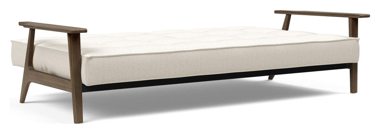 Splitback Frej Sofa bed, Smoked oak, Off-white Bouclé