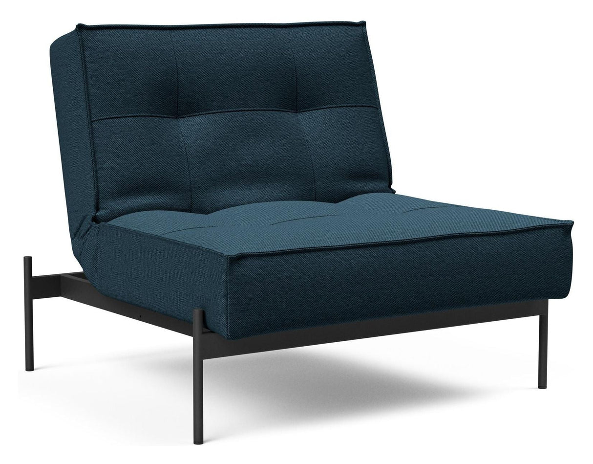 Splitback Lauge Lounge Chair, Argus/Navy Blue