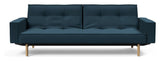 Splitback Vote Sofa bed with armrests, Argus/Navy Blue