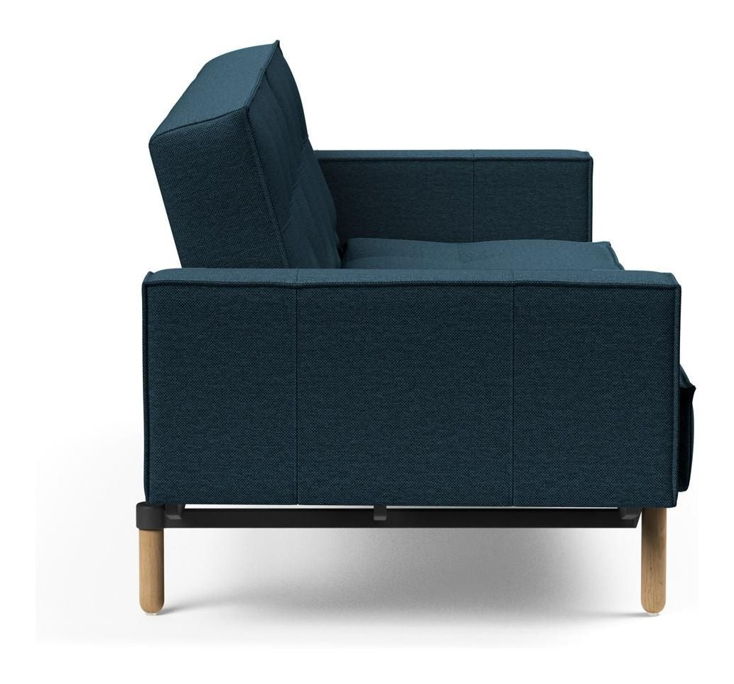 Splitback Vote Sofa bed with armrests, Argus/Navy Blue