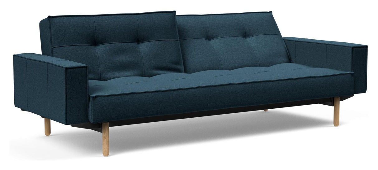 Splitback Vote Sofa bed with armrests, Argus/Navy Blue