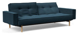 Splitback Vote Sofa bed with armrests, Argus/Navy Blue