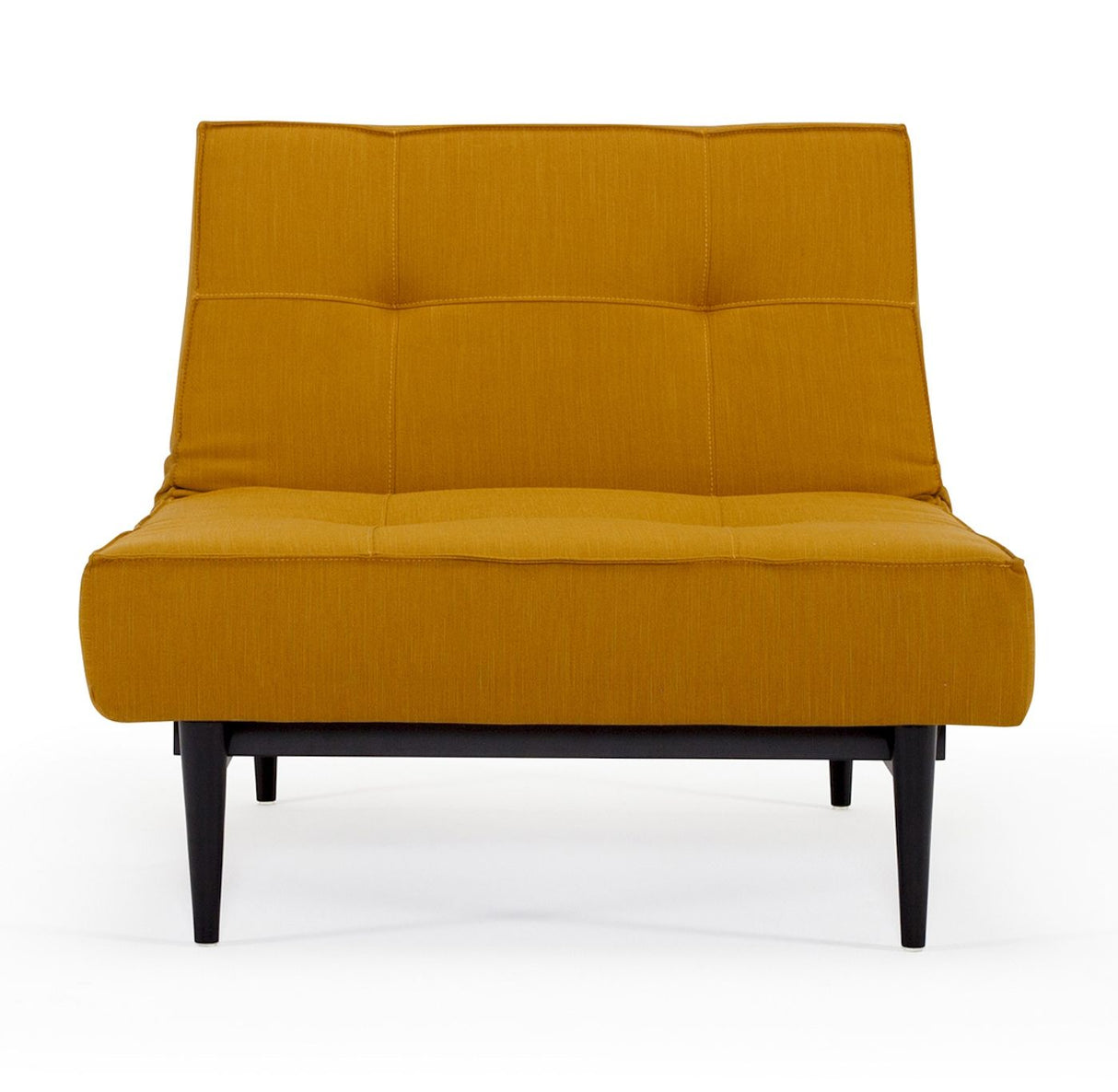 Splitback Styletto Lounge Chair, Yellow w. black legs