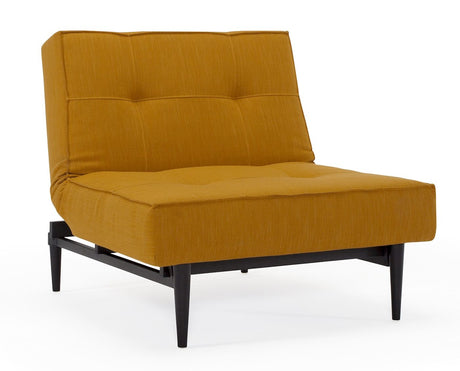 Splitback Styletto Lounge Chair, Yellow w. black legs