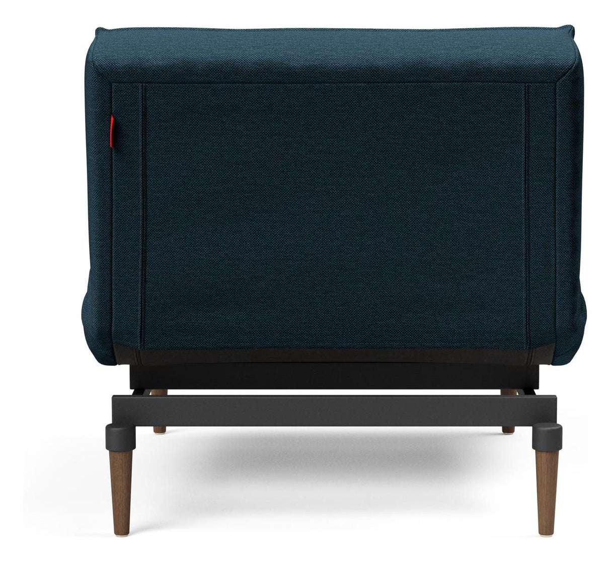 Splitback Styletto Lounge Chair, Dark Wood, Argus/Navy Blue