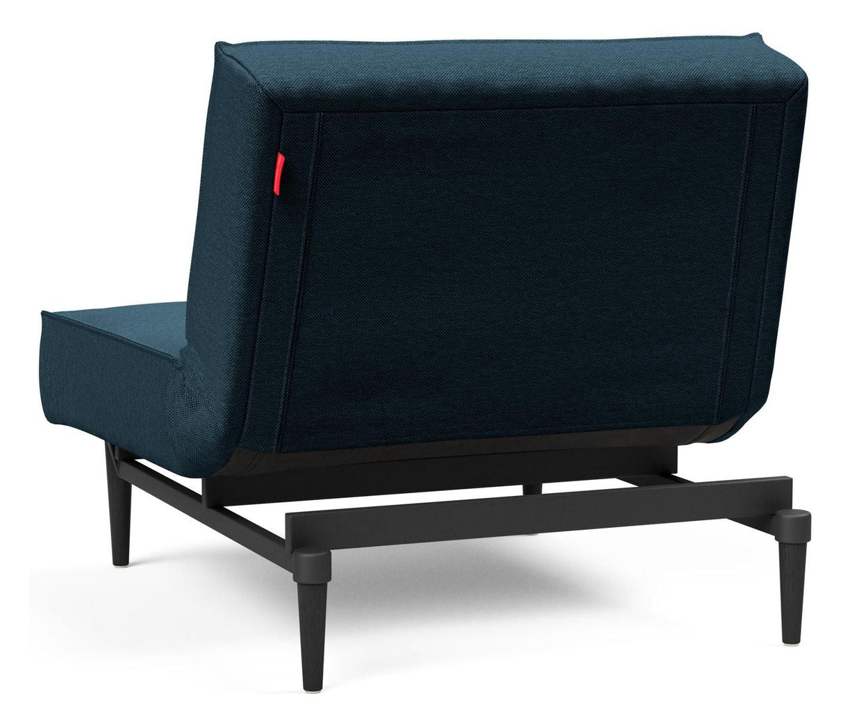 Splitback Styletto Lounge Chair, Black, Argus/Navy Blue