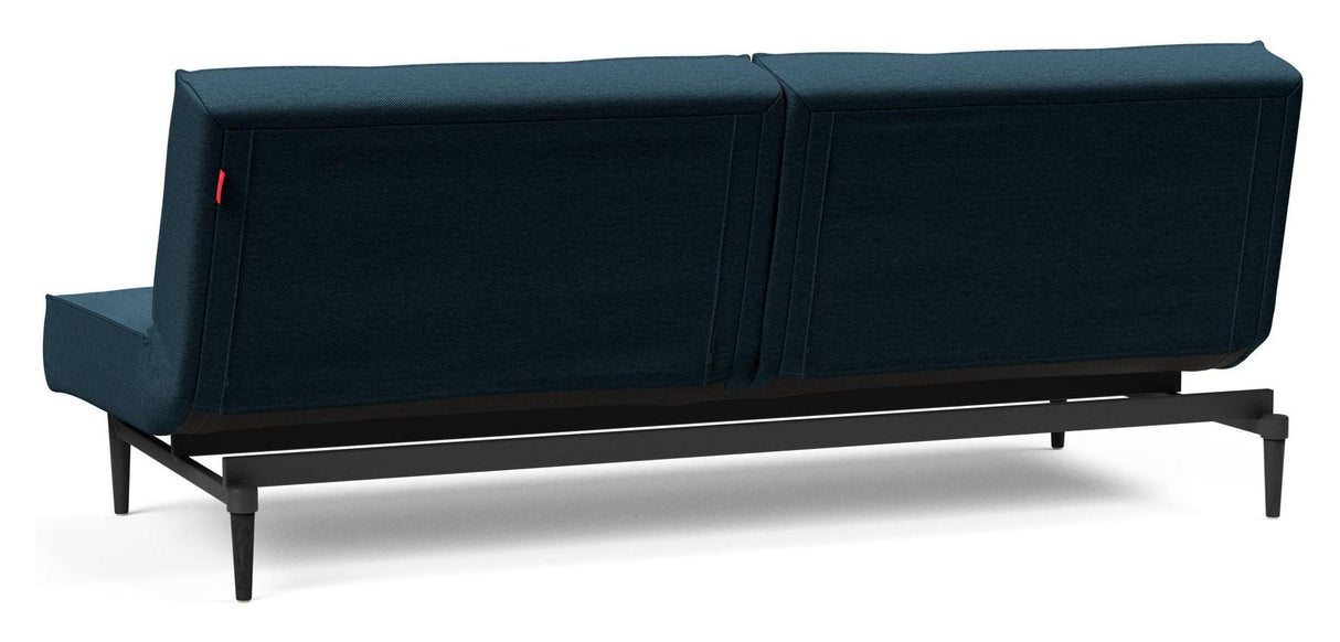 Splitback Styletto Sofa Bed, Black, Argus/Navy Blue