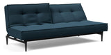 Splitback Styletto Sofa Bed, Black, Argus/Navy Blue