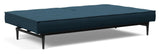 Splitback Styletto Sofa Bed, Black, Argus/Navy Blue