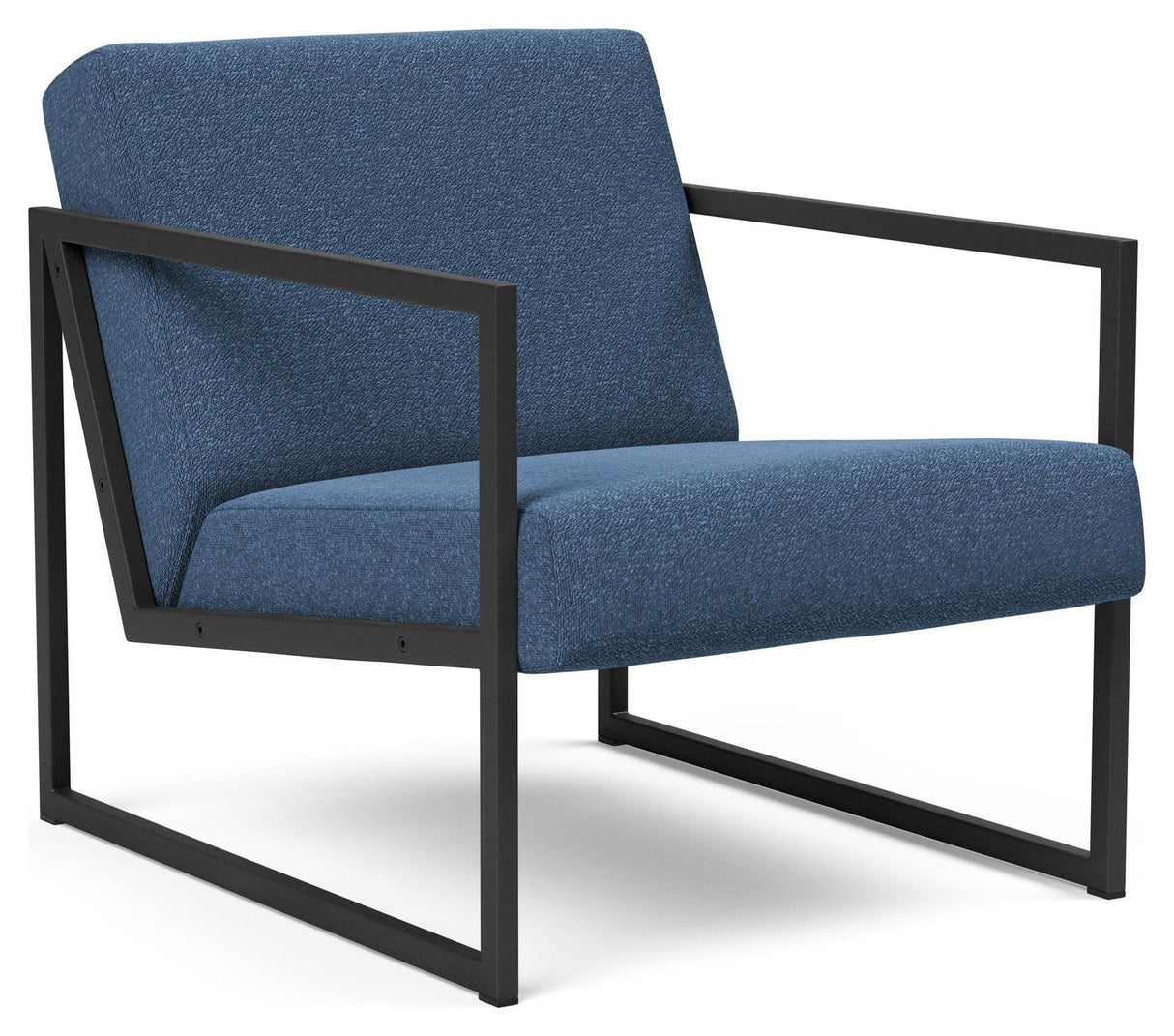 Vikko Lounge chair with armrests, Bouclé/Blue