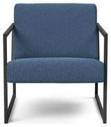 Vikko Lounge chair with armrests, Bouclé/Blue