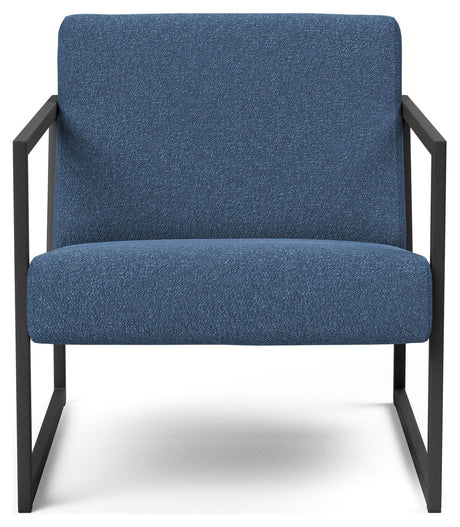 Vikko Lounge chair with armrests, Bouclé/Blue